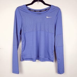 Nike Running Dri Fit Blue Long Sleeve Tee Size S